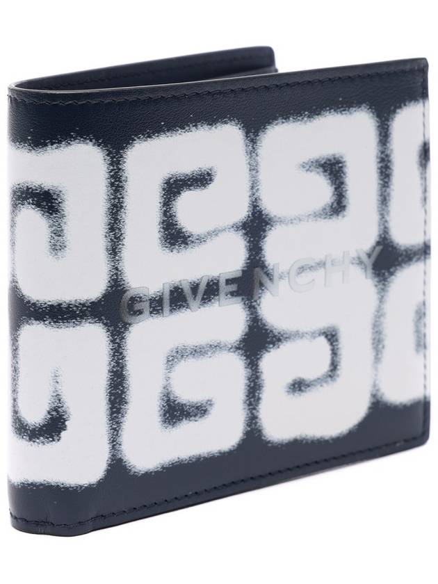 Graffiti Logo Half Wallet Navy - GIVENCHY - BALAAN 4