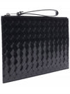 Intrecciato Medium Clutch Bag Black - BOTTEGA VENETA - BALAAN 4