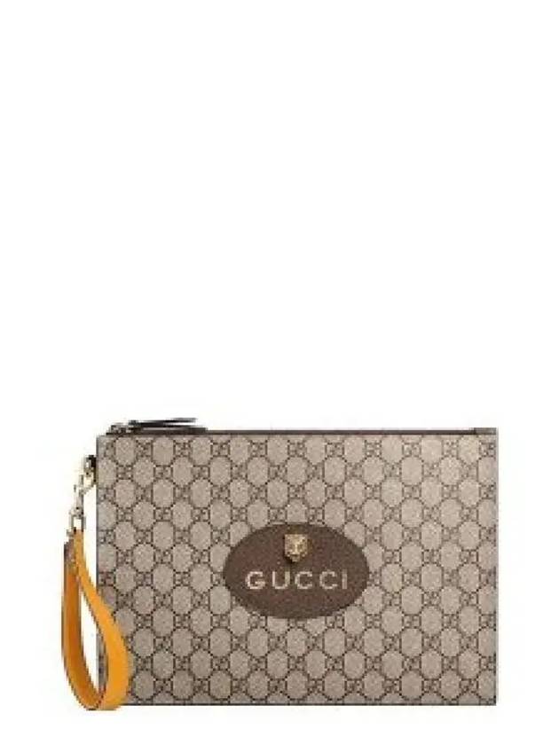 Neo Vintage GG Supreme Clutch Bag Beige Ebony - GUCCI - BALAAN 2