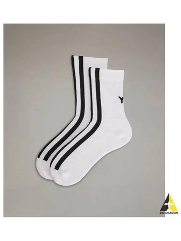 Y 3 U socks white STRP SOCK - Y-3 - BALAAN 1