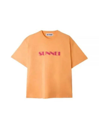 Big Logo Sprayed Short Sleeve T-Shirt Orange - SUNNEI - BALAAN 1