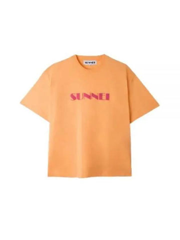 Big Logo Sprayed Short Sleeve T-Shirt Orange - SUNNEI - BALAAN 1