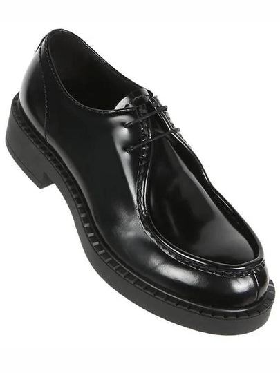 Brushed Lace Up Loafers Black - PRADA - BALAAN 2