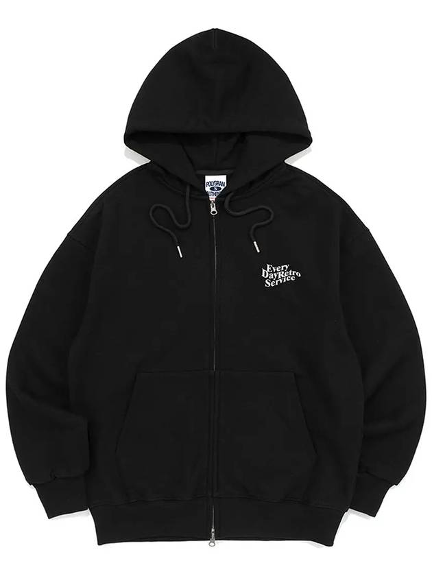 2 WAY Wave EDS Hooded Hooded Zipup Black - POLYGRAM - BALAAN 3