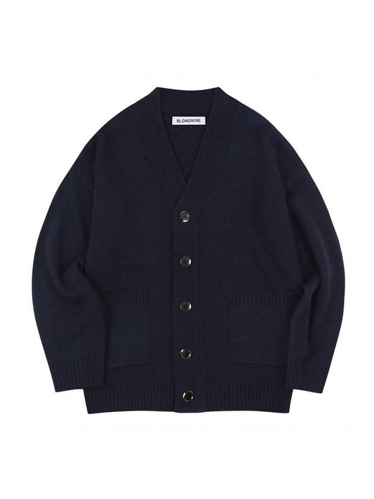 Basic Knit Cardigan Navy - BLONDNINE - BALAAN 1