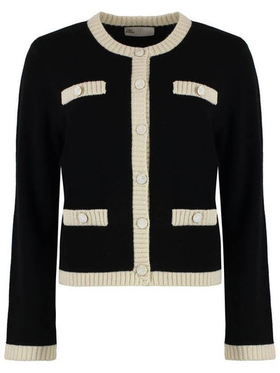 Kendra Cardigan Black White - TORY BURCH - BALAAN 2