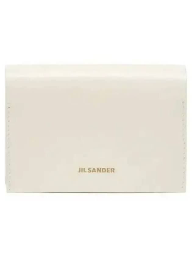 Origami Logo Calf Leather Card Wallet White - JIL SANDER - BALAAN 2