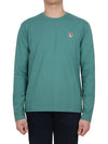 Foxhead Patch Regular Long Sleeve T-Shirt Teal Grey - MAISON KITSUNE - BALAAN 2