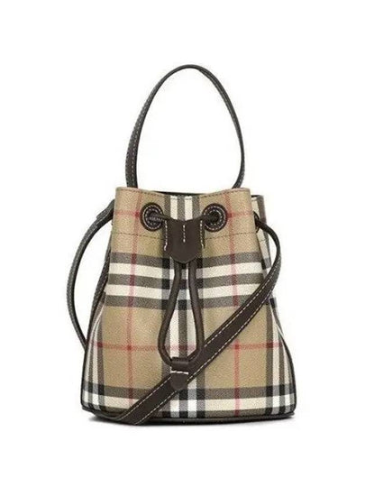 Archive Beige Military Mini Check Bucket Bag 81004881 - BURBERRY - BALAAN 2