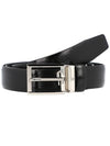 Men's Rectangular Leather Belt Black - MONTBLANC - BALAAN 1