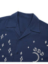 Nightsky Print ShirtNavy Unisex graphic short sleeve shirt navy - PHOS333 - BALAAN 4