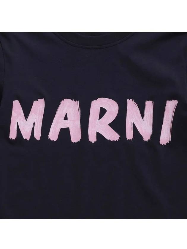 Logo Long Sleeve T-Shirt Navy - MARNI - BALAAN 4