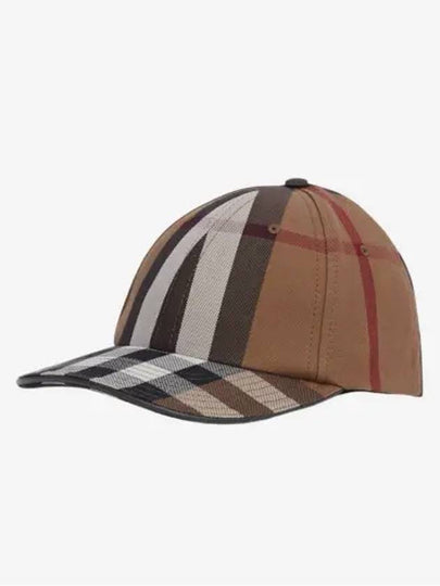 Logo Check Cotton Ball Cap Birch Brown - BURBERRY - BALAAN 2