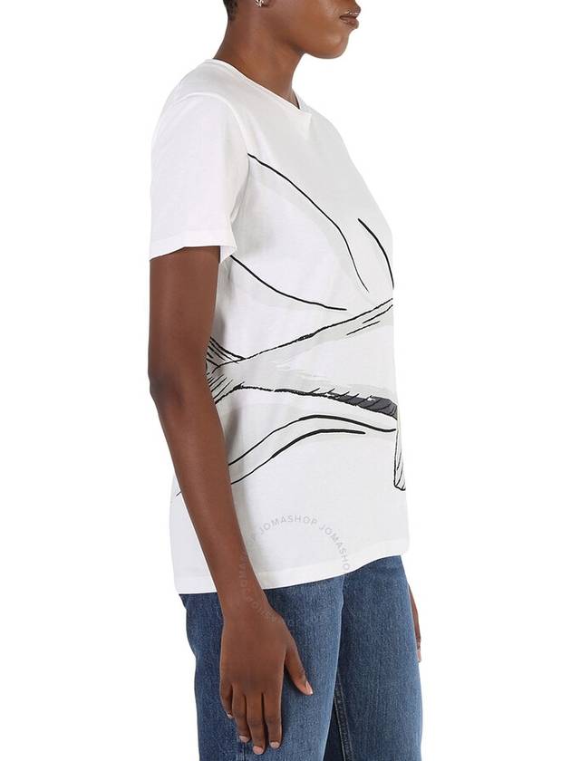 Women's Dolphin Print Short Sleeve T-Shirt White - MONCLER - BALAAN 3