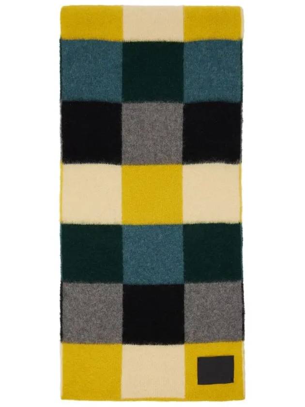 logo oversized check muffler yellow - PAUL SMITH - BALAAN.