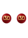 V Logo Signature Earrings Red - VALENTINO - BALAAN 1