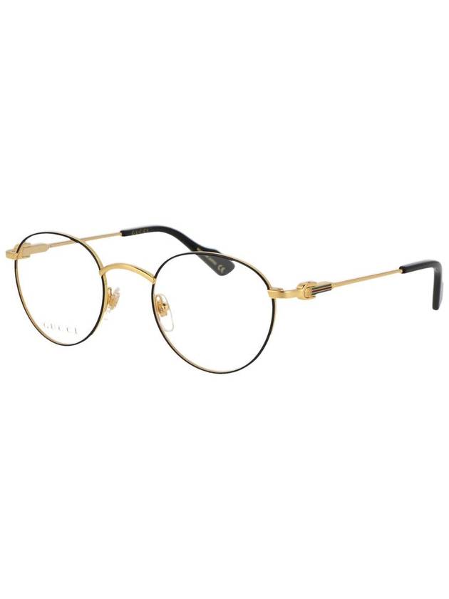 Eyewear Round Metal Eyeglasses Gold Black - GUCCI - BALAAN 3