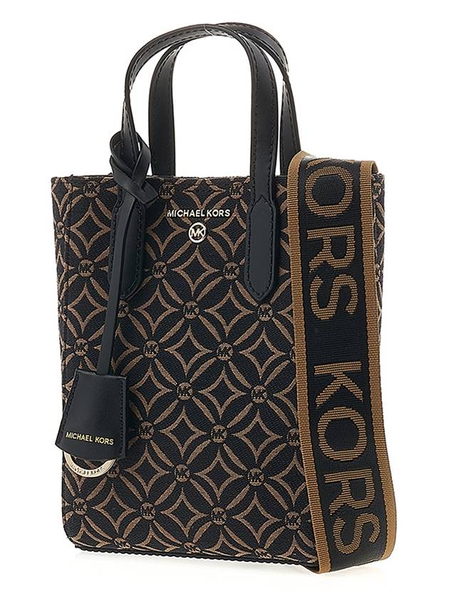 Sinclair Extra Small Jacquard Tote Bag Black Dark Camel - MICHAEL KORS - BALAAN 3