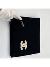 CC logo cashmere muffler black AAA397 - CHANEL - BALAAN 4