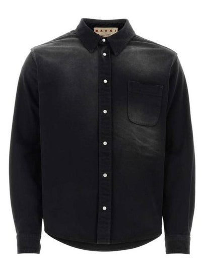 Classic Washing Denim Long Sleeve Shirt Black - MARNI - BALAAN 2