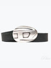 Logo Buckle Treated Leather Belt Green - DIESEL - BALAAN 2