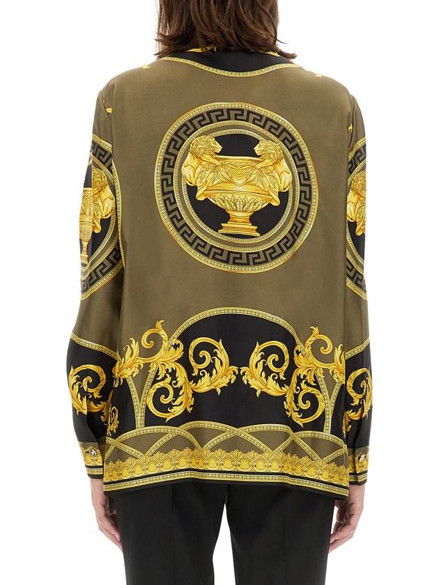 Shirt 10013601A11528 5BC60 BLACK DARK OLIVE GOLD - VERSACE - BALAAN 4