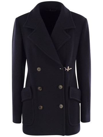 Wool and Cashmere Peacoat - FAY - BALAAN 1