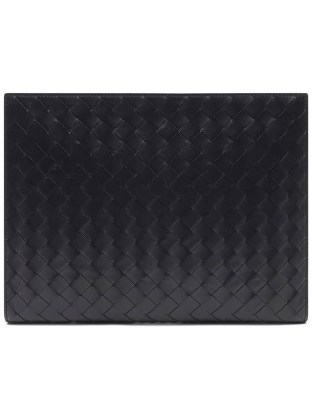 Medium Intrecciato Document Case Black - BOTTEGA VENETA - BALAAN.