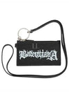 Logo Print Neck Strap Leather Card Wallet Black - BALENCIAGA - BALAAN 2