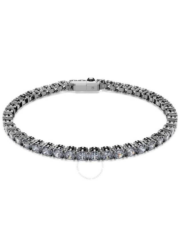 Swarovski Ruthenium Plated Matrix Tennis Bracelet, Size L - SWAROVSKI - BALAAN 1