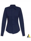 Slim Fit Long Sleeve Shirt Blue - AMI - BALAAN 2