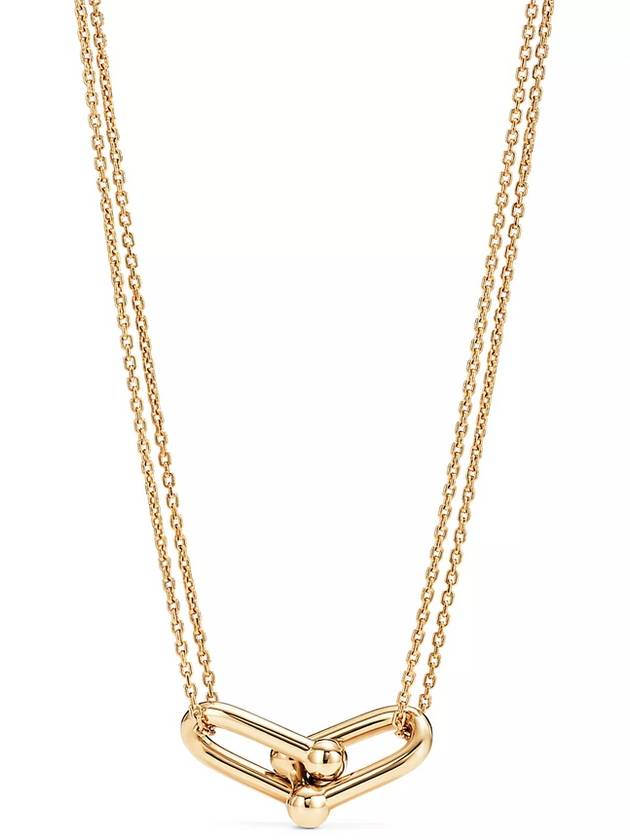 Double Link Pendant Necklace Gold - TIFFANY & CO. - BALAAN 3