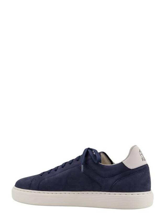 Suede Low Top Sneakers Navy - BRUNELLO CUCINELLI - BALAAN 4