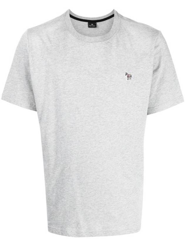 Zebra Logo Crew Neck Cotton Short Sleeve T-Shirt Grey - PAUL SMITH - BALAAN 2