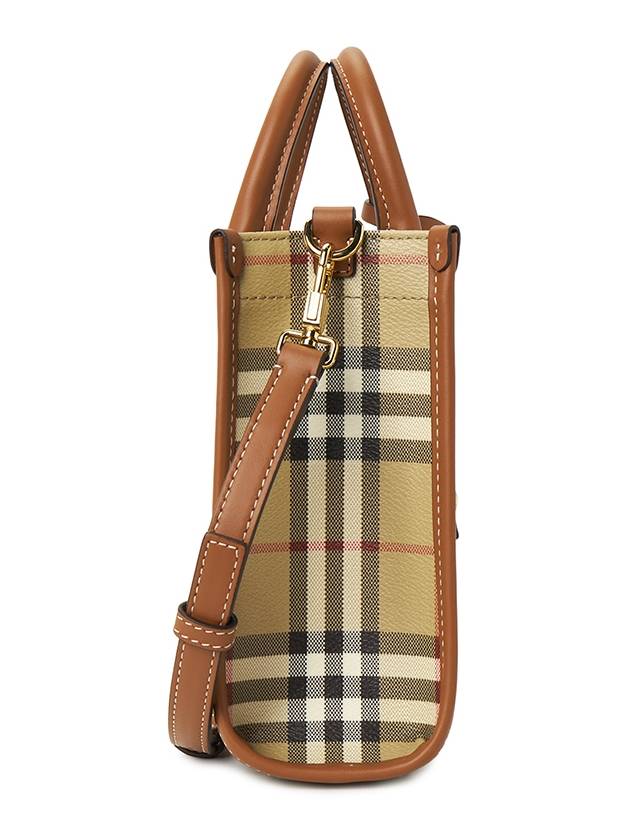 Freya Mini Tote Bag Brown Archive Beige - BURBERRY - BALAAN 3