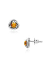 November Birthstone Eternity Stud Earrings Yellow Silver - PANDORA - BALAAN 2