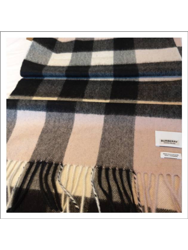 Check Cashmere Scarf Ash Rose - BURBERRY - BALAAN 8