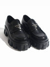 Monolith Brushed Leather Loafers Black - PRADA - BALAAN 2