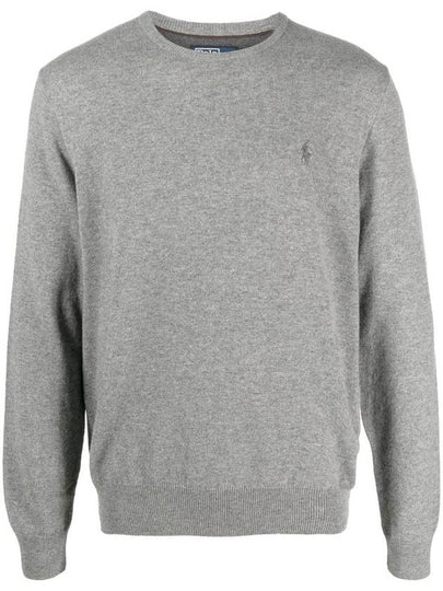 Logo Basic Pullover Knit Top Grey - POLO RALPH LAUREN - BALAAN 2