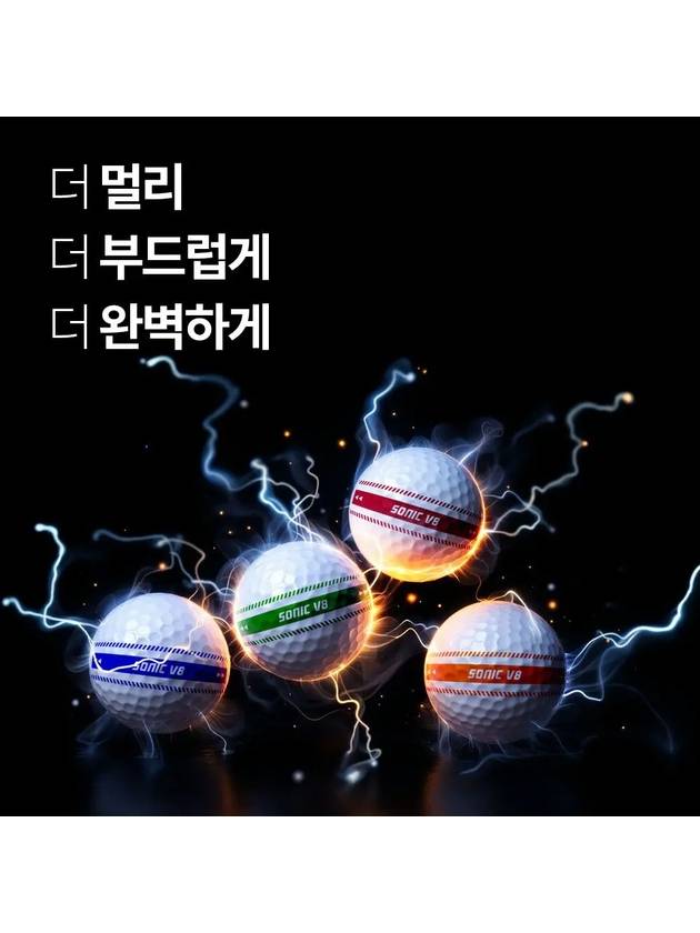 5 Dozen 60 Ball Golf Sonic V8 Soft Track 2 Pieces - VOLVIK - BALAAN 4