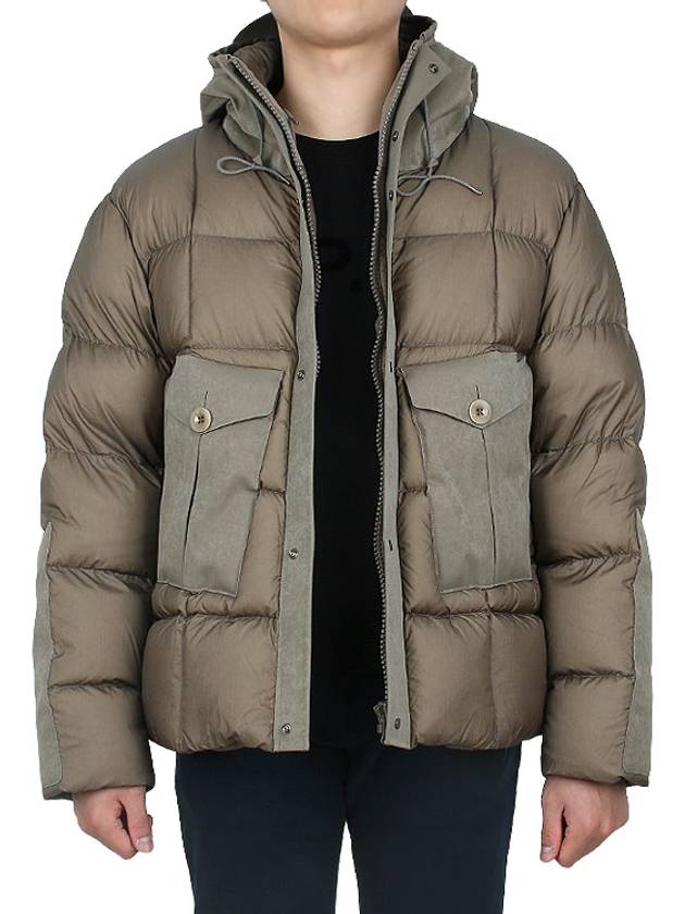 Tempest Combo Down Jacket Padded Khaki - TEN C - BALAAN 4