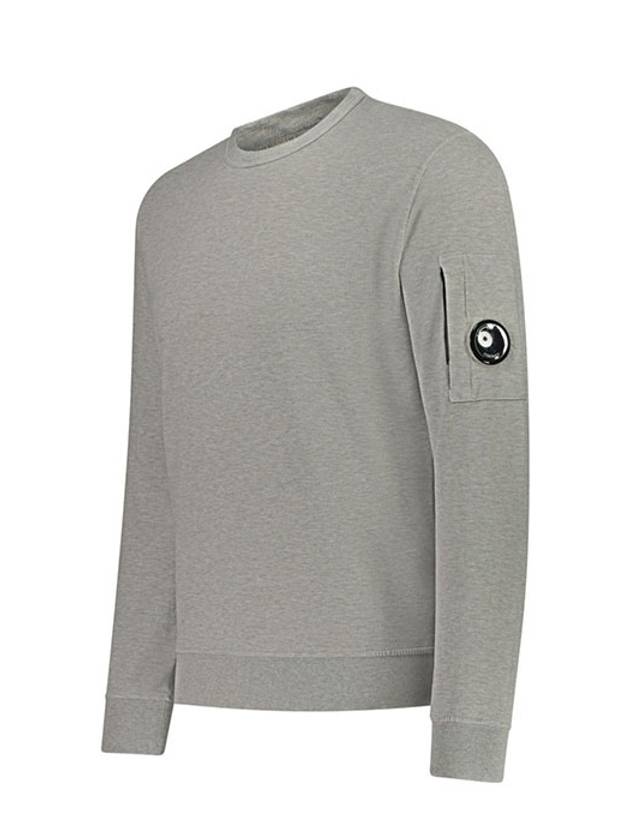 Men's Lens Wafen Light Fleece Sweatshirt Melange Grey - CP COMPANY - BALAAN 4