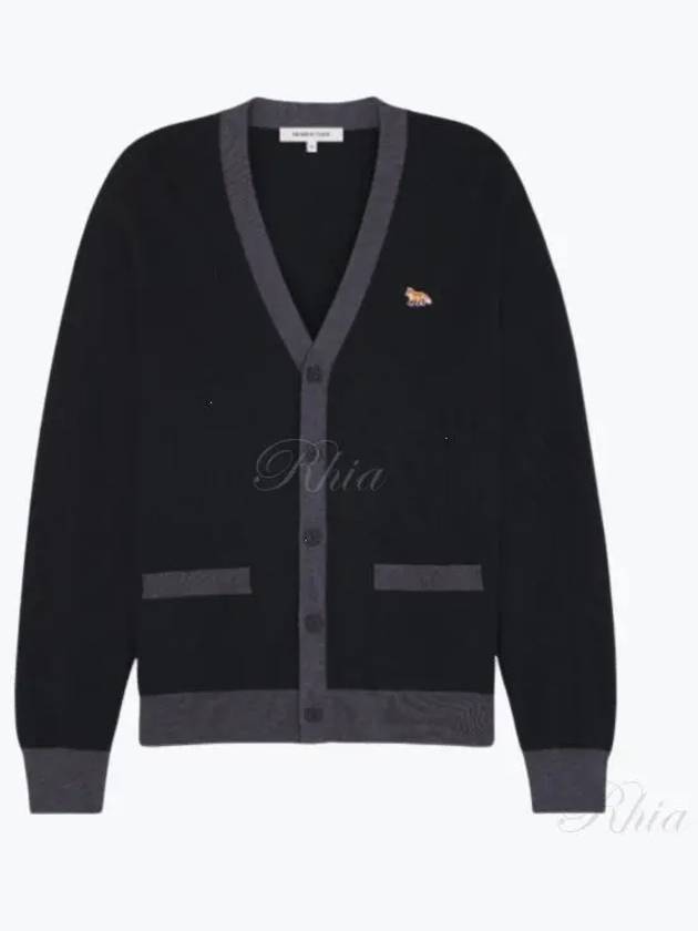 Baby Fox Patch Regular Cardigan Black - MAISON KITSUNE - BALAAN 2