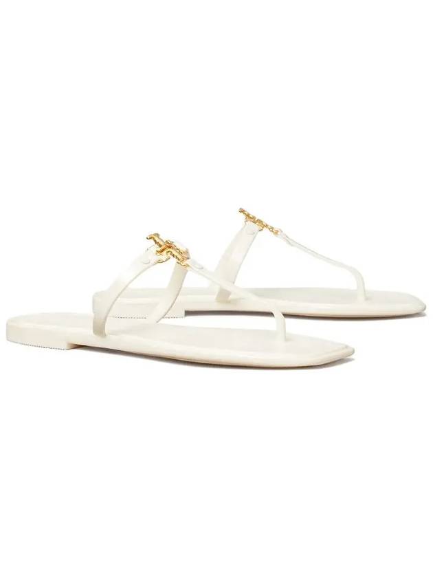 Roxanne Jelly Logo Flip Flops White - TORY BURCH - BALAAN 4