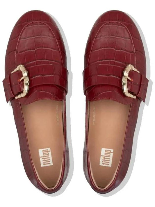 Lisbet Croc Loafers Red Leather Women - FITFLOP - BALAAN 2