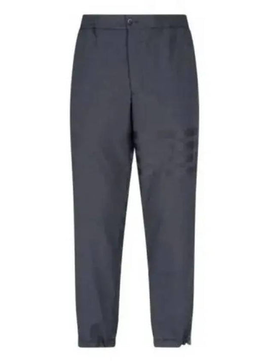 Plain Weave 4-Bar Elastic Waist Track Pants Dark Grey - THOM BROWNE - BALAAN 2