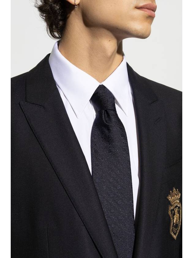 Dolce & Gabbana Silk Tie With Monogram, Men's, Black - DOLCE&GABBANA - BALAAN 2