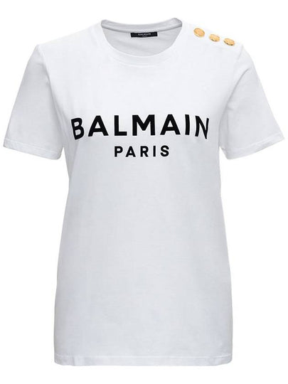 Logo Crew Neck Short Sleeve T-Shirt White - BALMAIN - BALAAN 2