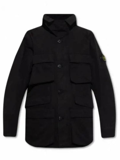 Men's Logo Patch Pocket Detail Jacket Black - STONE ISLAND - BALAAN 2