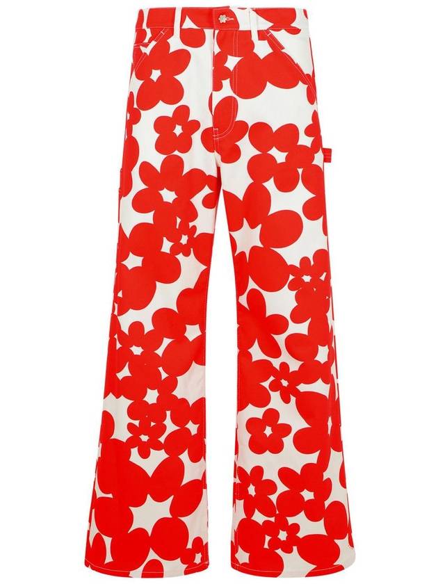 Marni Red Cotton Jeans - MARNI - BALAAN 1